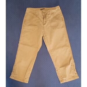 Denver‎ Hayes Women's Brown Capris Size 2 Mid Rise Knee Length